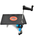 Smooth As A Dream Universal Base Mount Router Lift Featuring Hella Precise Above Table Bit Height Adjustment and Rock Solid Friction Lock with crank handle