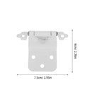 Self Closing Cabinet Hinges With Spring For Kitchen Cabinets White Powder Coated Iron Soft Close Dampers Four Pieces Durable Cupboard Hardware Easy Install Ideal For Vanities And Renovations, 7.5cm x 6cm hinge