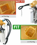 Heavy Duty 5 Pin Electric Fuel Pump Module Assembly Quick Swap For Volvo S60 V70 XC90 S80 XC70 2003 To 2007 showing fit testing with wiring connections.