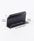 Edge Black Finger Pulls for Cabinets showing dimensions 3.15 inch length, made of aluminum in matte black finish