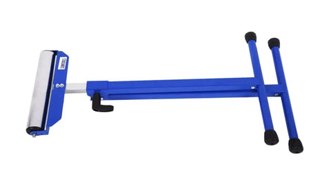 Folding Beefy Roller Stand Heavy Duty Steel Support With 60Kg Load Capacity Portable Infeed Outfeed Roller side view