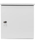 Durable Electrical Junction Box For Easy DIY Wiring, Plug And Play Cable Receiver Box With Simple Mounting, white metal box with key lock
