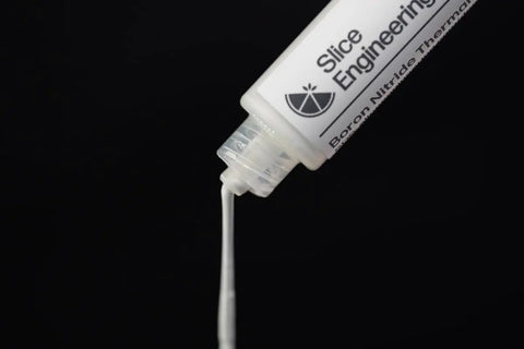 Close-up of Boron Nitride Paste 5 CC For Enhanced Conductive Heat Transfer In 3D Printing Keeping Temperatures Stable With Even Heat