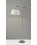 Rodeo Floor Lamp With Swing Arm 60 Inch Tall Dope Antique Pewter Finish Adjustable Shade With Locking Joint 180 Degree Swing