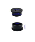 6-pack black 1-inch silicone cable grommets for desk pass-through, round with slotted top