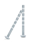 Heavy Duty 90 Pack Truss Head Break Away Machine Screws M4 X 45mm Galvanized Carbon Steel showing two screws with smooth heads.