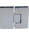 Victoria 180 Degree Glass-To-Glass Shower Hinge in polished chrome for heavy duty doors, close-up view.