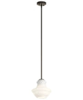 Everly Nine And A Quarter Inch One Light Mini Schoolhouse Pendant Mercury Glass Olde Bronze For A Dope Farmhouse Vibe In Any Room Or Space