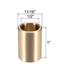 Self Lubricating Bronze Bushing Bearing Sleeve For Heavy Duty Machinery Half Inch Bore Eleven Sixteenth Inch Outer Diameter One Inch Length Low Friction Yet Wear Resistant Plain Bearing For Smooth Reliable Motion In Tough Environments