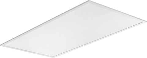 Front view of 2x4 LED Flat Panel Ceiling Light Kit With 9 Configs, No Fuss Adjustable Lumens Up To 6000 And Color Temps 3500K/4000K/5000K, Satin Lens