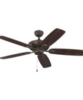 Colony Max 52 Inch Outdoor Ceiling Fan With 5 Blades Roman Bronze Finish Pull Chain 5030 CFM 3 Speed Ideal For Patios Porches And Decks