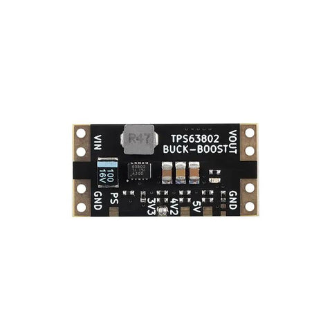 XL63802 And TPS63802 Buck Boost Voltage Converter 5 Pack 3.3V Step Up Down Regulator for microcontrollers, 2 inches long.