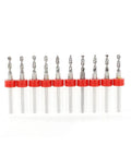 Top Notch 2.3mm PCB Drill Bit Set for Precision Circuit Board Drilling, tungsten carbide micro bits in a row with red holders