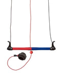 Hydra II Closed Cell Foil Water Trainer Kite 3.5m red and blue control bar and lines visible for easy handling.