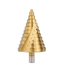 Step Drill Bit Set 6 To 60mm Titanium Coated HSS Cone Drill Bit With Triangular Shank Spiral Groove Pagoda Hole Cutter