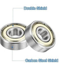 High performance 608ZZ ball bearings with double shield for skateboards and robotics.
