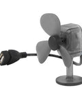 5W USB Mini Portable Wind Power Generator Charger for camping and hiking shown with fan blades and USB connector