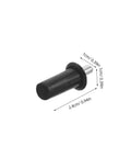 Metal Cabinet Door Repair Pins Kit With Spring Loaded Shaft Pins For Sliding Doors And Furniture Hinges DIY Ready Maintenance Replacement Hardware 24 Pieces showing dimensions of a single black pin.