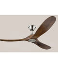 Upscale Retro Wooden Ceiling Fan Light Fixture With Smart Remote And Ridiculously Silent Dc Motor, three blade wooden design.