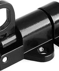 Tough As Nails Aluminum Spring Loaded Sliding Door Lock Latch With Rock Solid Grip And Pull Ring, black gate bolt with pull ring.