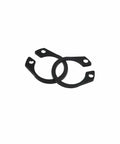 Two black C clips from 200 Pcs Three Eighths Inch Snap Rings Assortment Kit C Clip External Retaining Rings for Valves Bearings Electrical Appliances.