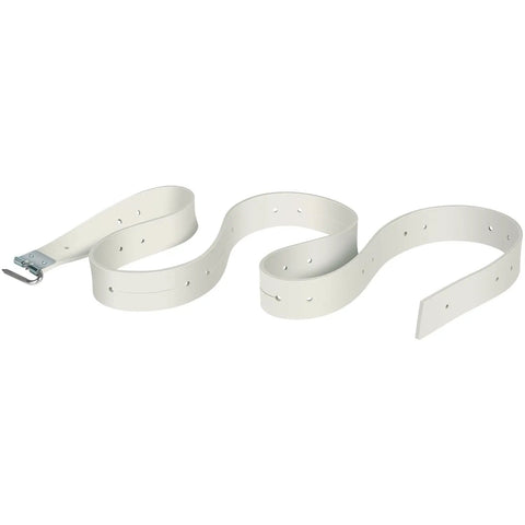 Brake Drum Silencer Band For Brake Lathe 6 Ft X 1.75 In X 0.125 In Heavy Duty Rubber Vibration Belt shown coiled with buckle detail.