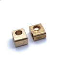 Compact Brass Worm Gearbox 90 Degree Right Angle Drive 12 To 1 Reduction 0.2 Module small brass blocks for DIY robotic projects.