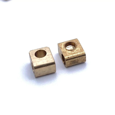 Compact Brass Worm Gearbox 90 Degree Right Angle Drive 12 To 1 Reduction 0.2 Module small brass blocks for DIY robotic projects.