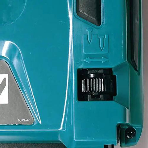Built Different Heavy Duty 18 Volt Cordless Brad Nailer Holding 110 Nails With No Sweat Depth Adjustment And Sequential Trigger For Fast Finish Carpentry Jobs Renewed Tool Only side view showing depth adjustment dial.