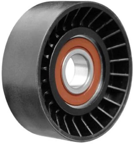 Idler pulley Dayco 89144, black finish with orange bearing seal and silver bore