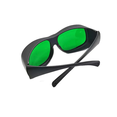 Hella Super Slick Dual Wave Laser Blocking Shades For Red And Infrared Beams Wavelengths Od3 Plus And Od5 Plus with green lenses