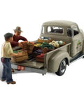 Fresh Produce Pickup Truck With Figures For HO Scale Model Railroad Paul's Fresh Produce Stand Scene From Woodland Scenics Layout