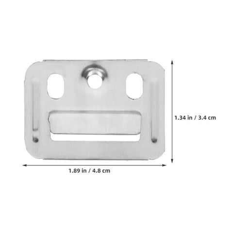 Heavy Duty Stainless Steel Wall Panel Clamps 100 Piece Set Quick Grip Snap In Hardware showing a silver clip dimensions 1.89 x 1.34 inches.