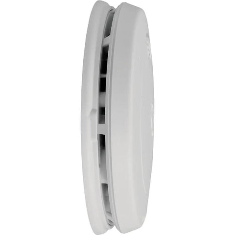 Side view of Ten Year Battery-Powered Photoelectric Smoke Detector With Voice And Location Alerts, Easy Test Button, Model SM210V
