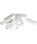 10 Pack Repair Plate Set 30mm by 8mm Flat Corner Brace Bracket Connector For Quick Fixes And Mending, Silver Tone Metal Hardware
