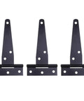 24 Pack Black T Shape Iron Hinges With Six Pre Drilled Screw Holes, Easy To Install And Rust Resistant For Doors And Gates
