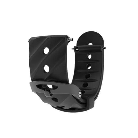 Black rubber strap of Geo Air Dive Watch With Bluetooth Smartphone Sync Through DiverLog App, large easy read display