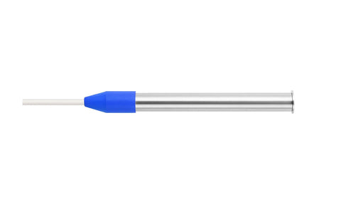 Super Reliable 1000W Stainless Steel Fully Submersible Bucket Water Heater with blue handle side view for fast heating up to 5 gallons.