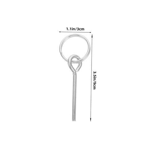 10 Pack Galvanized Tent Pole Connectors For Quick Setup And Lightweight Repair Camping Must Haves For Hiking And Outdoor Adventures Durable Easy To Use Keeps Shelters Secure, showing a single steel connector, dimensions 1.1in x 3.5in.