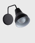 Modern Iron Shade Angle Adjustable Wall Sconces Comes with Switch Easy Wall Light for Study Bedroom Living Room Wall Lighting Fixture Modern Chandeliers (Black) mounted with a sleek design.