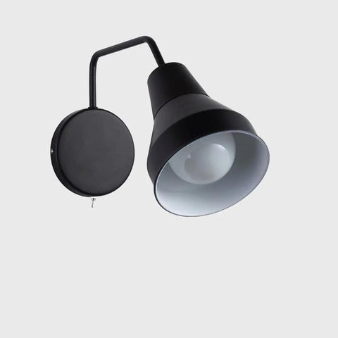 Modern Iron Shade Angle Adjustable Wall Sconces Comes with Switch Easy Wall Light for Study Bedroom Living Room Wall Lighting Fixture Modern Chandeliers (Black) mounted with a sleek design.