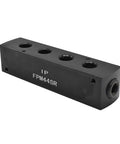 Aluminum Pencil Manifold 3/8 In FPT Inlet To 1/4 In FPT Outlets Rectangular Air Distribution Block For Quick Tool Hookups