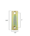 Two Pack Three Inch V Groove Gate Rollers With Double Sealed Bearings For Smooth As Glass Sliding Gate Operation On Galvanized V Track dimensions showing 3.85" by 1.25" by 3".