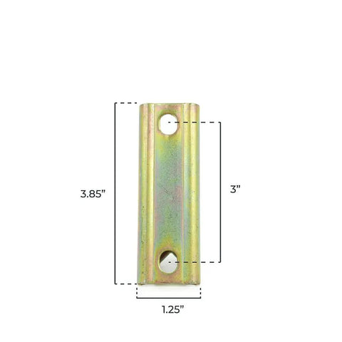 Two Pack Three Inch V Groove Gate Rollers With Double Sealed Bearings For Smooth As Glass Sliding Gate Operation On Galvanized V Track dimensions showing 3.85" by 1.25" by 3".
