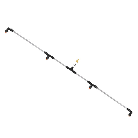 Heavy Duty 4 Nozzles Metal Sprayer Boom Wand With Three Eighths Inch Brass Barb Switchable Two Pattern Nozzles Long Reach Up To Fifty Five Inches