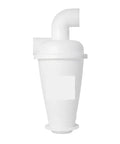 High Efficiency Vacuum Cyclone Dust Separator For DIY DIY Workshops And Woodworking Turbocharged Filter System, white, side view