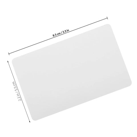 Straight Up Premium White PVC Cards Bulk Pack 85x54mm for double sided ID printing, smooth finish for easy banking swipes.