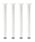 Beefy Adjustable Metal Desk Legs For DIY Office Desks Workbenches And Dining Tables With 1 Inch Leveling Feet 27.5 Inch High Set Of 4 White