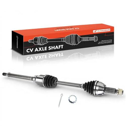 CV Axle Shaft Assembly Front Right Passenger Side for Nissan Altima 2013-2018 2.5L Sedan Drop In Replacement shown with box.