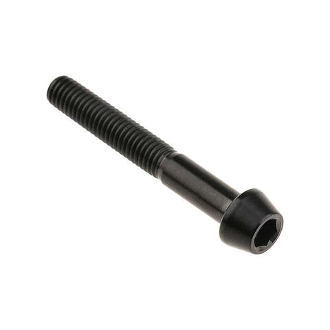 Titanium M5x35mm DIN 912 Bolts 6Al4V Grade 5 Black Tapered Head 8.5x5mm 0.8mm Pitch shown side view